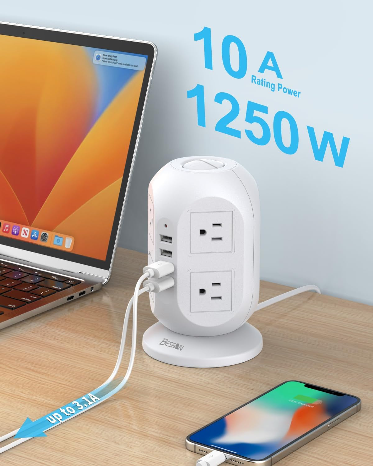 Tower Surge Protector Power Strip