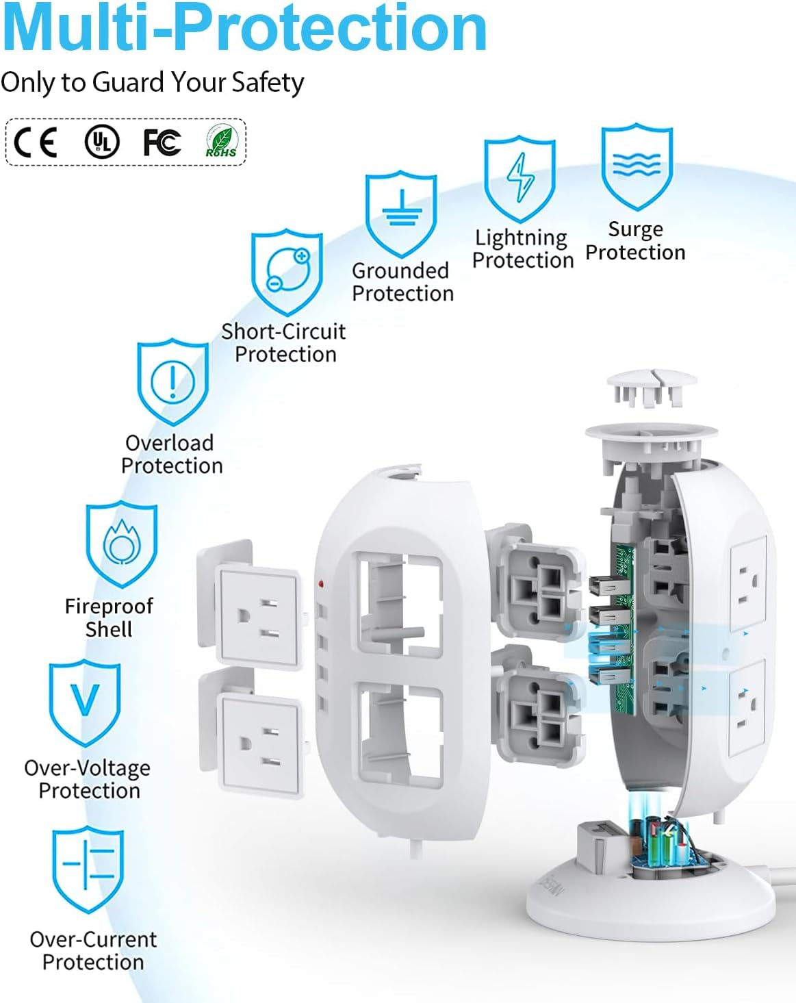 Tower Surge Protector Power Strip