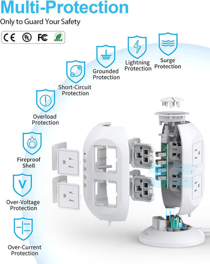 Tower Surge Protector Power Strip