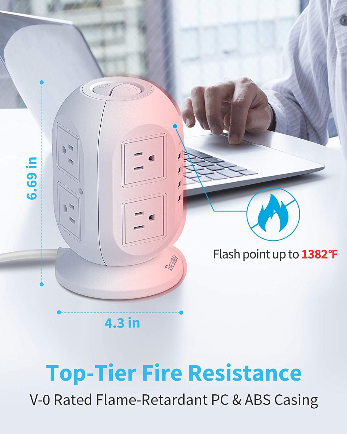 Tower Surge Protector Power Strip